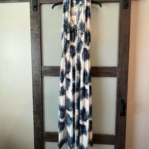 ACE fashion NY Blue and White Maxi Dress NWT